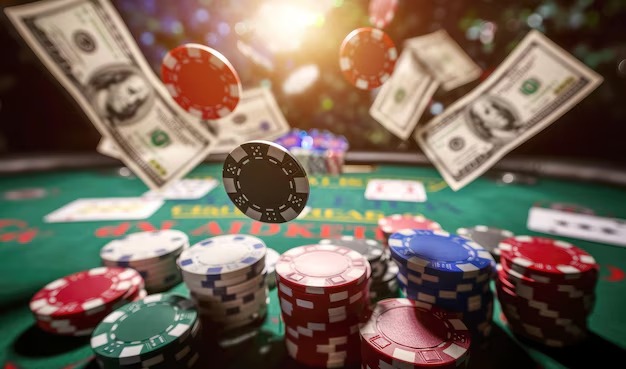 Community cards reveal during Texas Hold'em Bonus hand